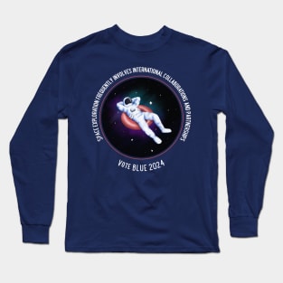 Space, Vote Blue 2024 Long Sleeve T-Shirt